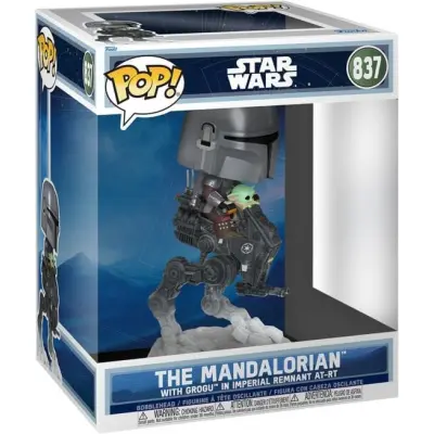 Star Wars - The Mandalorian With Grogu In Imperial Remnant AT-RT (Pop Ride Deluxe) Vinyl Figur 837 - Funko Pop! - Funko Shop Europe