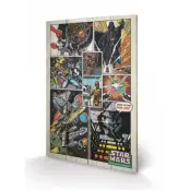 Star Wars - Wood Print 40X59 - Retro Comic