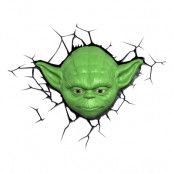 Star Wars Yoda 3D Vägglampa