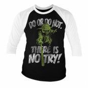 There Is No Try - Yoda Baseball 3/4 Sleeve Tee, Long Sleeve T-Shirt