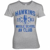 Hawkins 1983 Middle School AV Club Girly Tee, T-Shirt