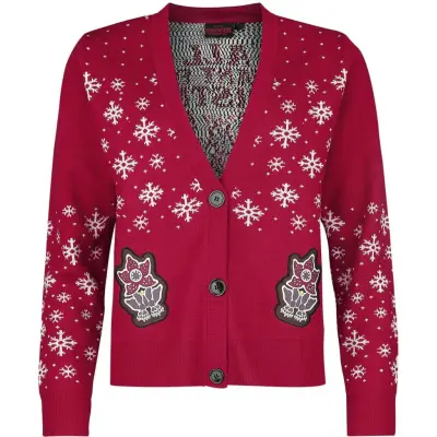 Stranger Things Cardigan - All I want for christmas is a demodog - S L - för Dam - flerfärgad