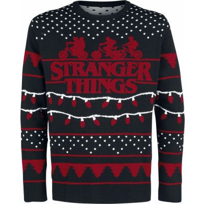Stranger Things Christmas Jumper - Stranger X-Mas - XS XXL - för Herr - flerfärgad