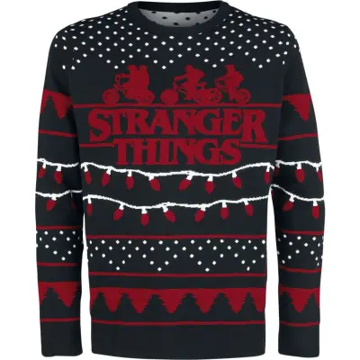 Stranger Things Christmas Jumper - Stranger X-Mas - XS XXL - för Herr - flerfärgad