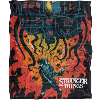 Stranger Things Filtar - Season 5 - Eddie Munson Upside Down Creep House Poster - Fleecedecke - för None - flerfärgad