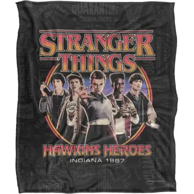 Stranger Things Filtar - Season 5 - Hawkins Heroes - Fleecedecke - för None - flerfärgad