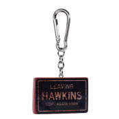 Stranger Things Hawkins sign 3D rubber keychain