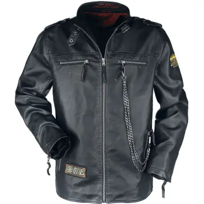 Stranger Things Konstläderjacka - Hellfire Club - XL XXL - för Herr - svart