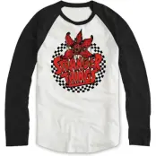 Stranger Things Långärmad tröja - Checkered Circle - XL XXL - för Herr - vit/svart