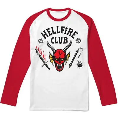Stranger Things Långärmad tröja - Hellfire Club - S XXL - för Herr - flerfärgad
