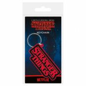 Stranger Things Logo Rubber keychain