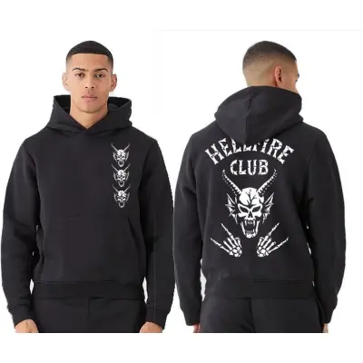 Stranger Things Luvtröja - Club Bones - S 5XL - för Herr - svart