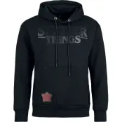 Stranger Things Luvtröja - Heat Logo - Black On Black - S XXL - för Herr - svart