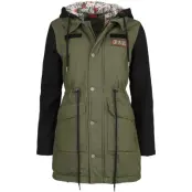 Stranger Things Parka - Hellfire Club - M XL - för Dam - grön/svart