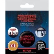 Stranger Things Pin-Back Buttons 5-Pack Upside Down