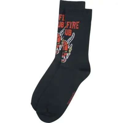 Stranger Things Strumpor - Hellfire Club - S L - för  svart/röd/vit
