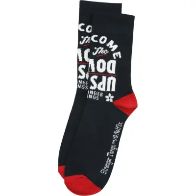 Stranger Things Strumpor - Upside Down - S L - för  svart/röd/vit