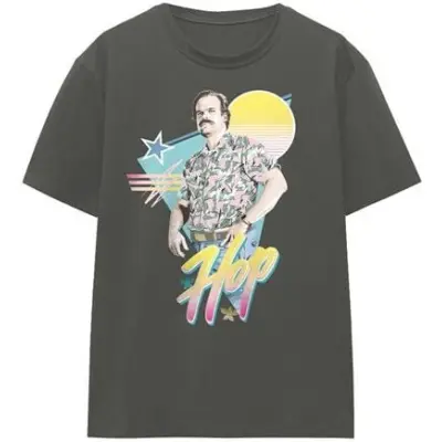 Stranger Things T-shirt - 80's Jim Hopper - S XXL - för Dam - flerfärgad