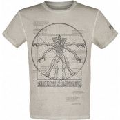 Stranger Things T-shirt - Anatomy Of A Demogorgon - S M - för Herr - grå