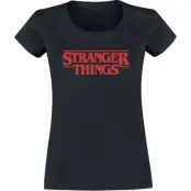 Stranger Things T-shirt - Classic Logo - L - för Dam - svart