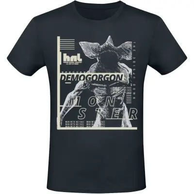 Stranger Things T-shirt - Demogorgon - M XXL - för Herr - svart