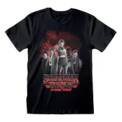 Stranger Things T-Shirt Group with Vecna behind Balck and White Size M