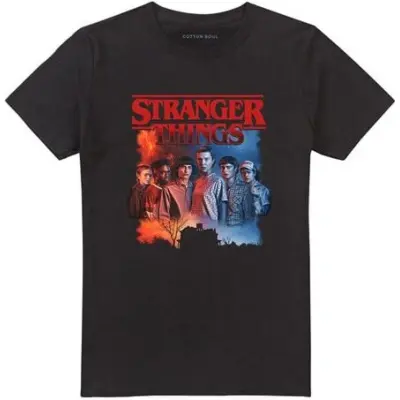 Stranger Things T-shirt - Hawkins Creel House Poster - S XXL - för Herr - svart