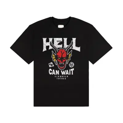 Stranger Things T-Shirt Hell Can Wait (black) Size M