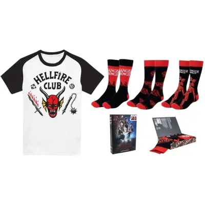 Stranger Things T-shirt - Hellfire Bundle - S XXL - för Herr - flerfärgad