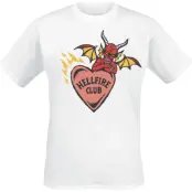 Stranger Things T-shirt - Hellfire Club - Heart - S XXL - för  vit