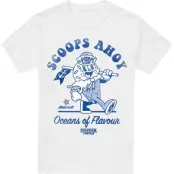 Stranger Things T-shirt - Scoops Ahoy Retro - S XXL - för Herr - vit