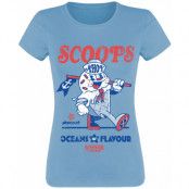 Stranger Things T-shirt - Scoops Ahoy - S XXL - för Dam - blå