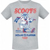 Stranger Things T-shirt - Scoops Ahoy - S XXL - för Herr - grå