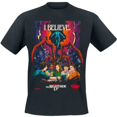 Stranger Things T-shirt - Season 5 - Butcher Billy S5 CH 8 - I Believe - S 5XL - för Herr - svart