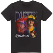 Stranger Things T-shirt - Season 5 - Dustin Homage - S XXL - för Herr - svart