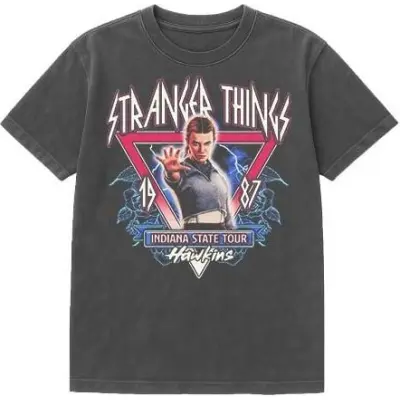 Stranger Things T-shirt - Season 5 - Eleven 87 Tour Front Back - S XXL - för Herr - flerfärgad