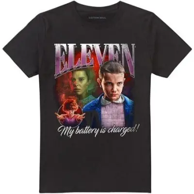 Stranger Things T-shirt - Season 5 - Eleven Homage - S XXL - för Herr - svart