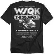 Stranger Things T-shirt - Season 5 - Hawkins Hitmaker WSQK Back - S XXL - för Herr - svart