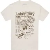 Stranger Things T-shirt - Season 5 - Hawkins Lab Mono - S XXL - för Herr - naturfärgad