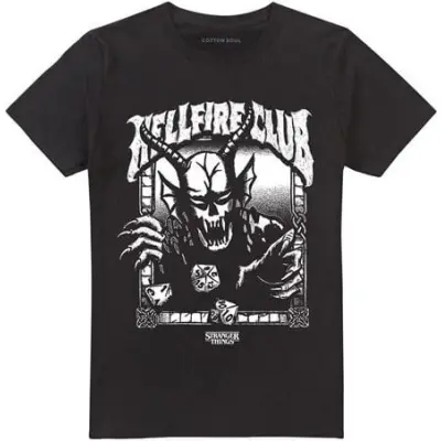 Stranger Things T-shirt - Season 5 - Hellfire Club Mono - S XXL - för Herr - svart