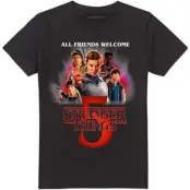 Stranger Things T-shirt - Season 5 - Poster - S XXL - för Herr - svart