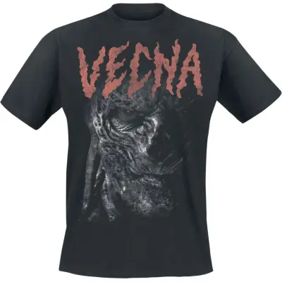 Stranger Things T-shirt - Season 5 - Vecna - Face - S 4XL - för Herr - svart