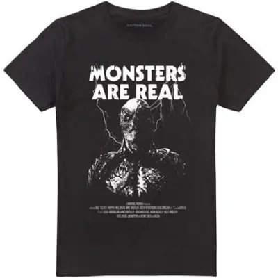 Stranger Things T-shirt - Season 5 - Vecna Monsters Are Real - S XXL - för Herr - svart