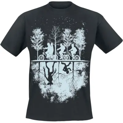 Stranger Things T-shirt - Upside Down - M 3XL - för Herr - svart