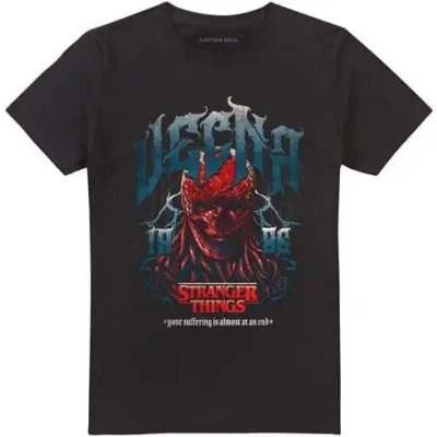 Stranger Things T-shirt - Vecna Evil Band 86 - S XXL - för Herr - svart