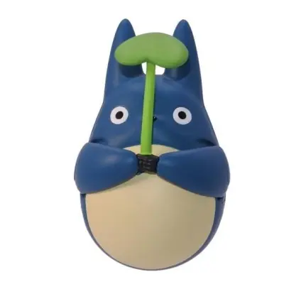 My Neighbor Totoro - Blue Totoro With Leaf - Figure Culbuto 5.8Cm
