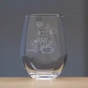 My Neighbor Totoro - Totoro & White Clover - Engraved Glass 325Ml