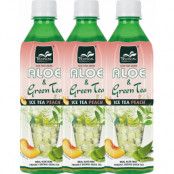 20 St Tropical Aloe & Grönt Te 'Ice Tea Peach' Läskedryck 500 ml - Hel Låda