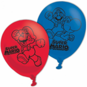 Ballonger Super Mario röda & blåa 6-pack