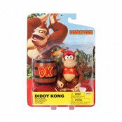 Donkey Kong Figur 10cm Diddy Kong with DK Barrel